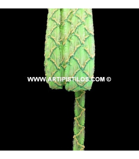 Trenza De Rafia Sintetica 15 Mm. De Ancho X 1 Metro De Largo Verde Fluor - colores para