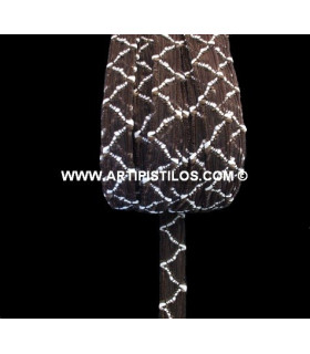 Trenza De Rafia Sintetica Marrón Oscuro 15 Mm. De Ancho X 1 Metro De Largo - colores para