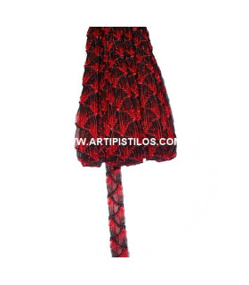Trenza De Rafia Sintetica 15 Mm. De Ancho X 1 Metro De Largo Rojo/negro - colores para
