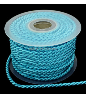 Cordon Trenzado 5 Mm. Turquesa 1 Mt. X 5 Mm. - sombreros de