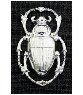 Metallic Beetle 33 X 55 Mm Light Silver