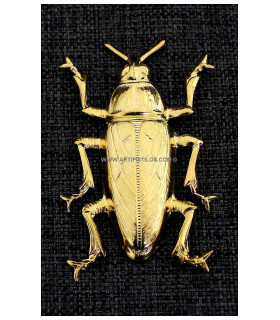 Metallic Coleótera 37 X 66 Mm Gold