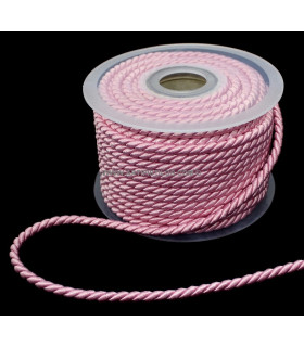 Cordon Trenzado 5 Mm. Rosa 1 Mt. X 5 Mm. - sombreros de
