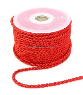 Cordon Trenzado 5 Mm. Rojo 1 Mt. X 5 Mm. - sombreros de