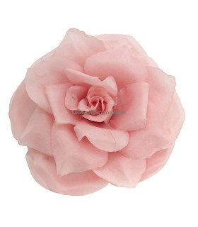 Flor De Tela "bruna" 16 Cm Diámetro Rosa - broche