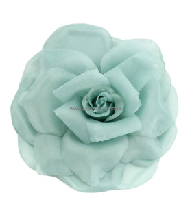 Flor De Tela "bruna" 16 Cm Diámetro Mint - broche