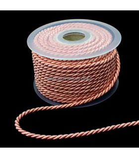 Cordon Trenzado 5 Mm. Rosa Viejo 1 Mt. X 5 Mm. - sombreros de