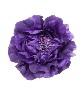 Flor De Tela "odele"  20 Cm Purple - broche