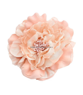 Flor De Tela "odele"  20 Cm Rosa Claro - broche