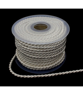Cordon Trenzado 5 Mm. Blanco Roto 1 Mt. X 5 Mm. - sombreros de