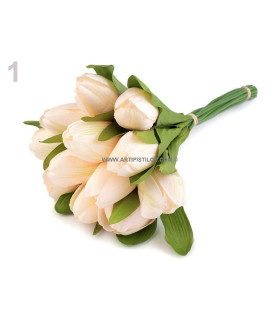 Tulipanes De Tela Salmon Claro - flores para