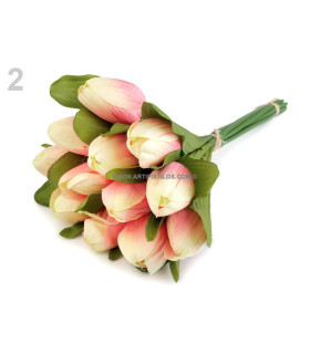 Tulipanes De Tela Rosa - flores para