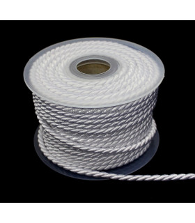 Cordon Trenzado 5 Mm. Blanco 1 Mt. X 5 Mm. - sombreros de