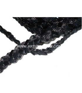 Trenza Racello 28 Mm. Negro 1 Metro De Largo X 28 Mm. De Ancho - colores para