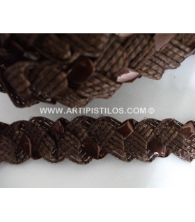 Trenza Racello 28 Mm. Marrón 1 Metro De Largo X 28 Mm. De Ancho - colores para