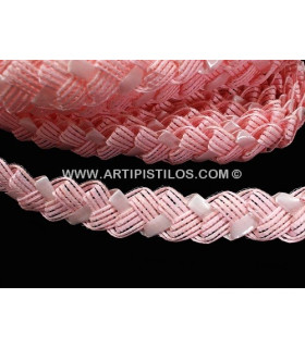 Trenza Racello 28 Mm. Rosa 1 Metro De Largo X 28 Mm. De Ancho - colores para