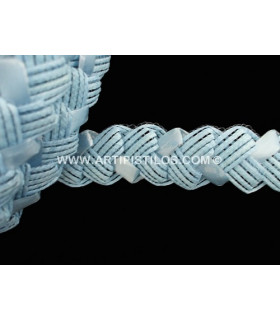 Trenza Racello 28 Mm. Azul Claro 1 Metro De Largo X 28 Mm. De Ancho - colores para