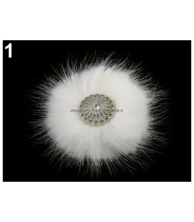 Broche Decorativo 7 - 10 Cm Branco - costura