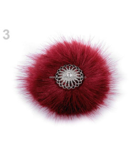 Broche Decorativo 7 - 10 Cm Bordô - costura