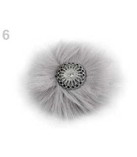 Broche Decorativo 7 - 10 Cm Cinza Claro - costura