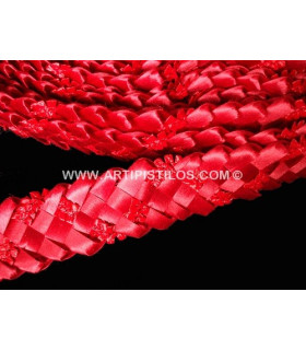Trenza Racello Aida 32 Mm. Rojo 1 Metro De Largo X 32 Mm. De Ancho - colores para