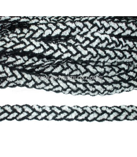 Racello Chenilla Mini Blanco/negro 1 Mt. X 20 Mm. - tocados para