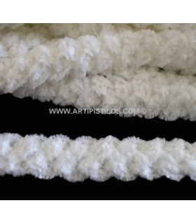 Racello Chenilla Mini Blanco 1 Mt. X 20 Mm. - tocados para