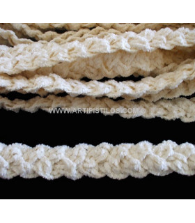 Racello Chenilla Mini Marfil 1 Mt. X 20 Mm. - tocados para