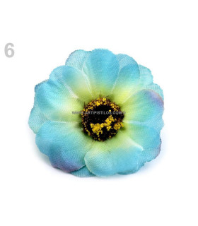 Flor De Tela Decorativa 5 Cm Azul - flores para decorar