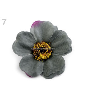 Flor De Tela Decorativa 5 Cm Gris - flores para decorar