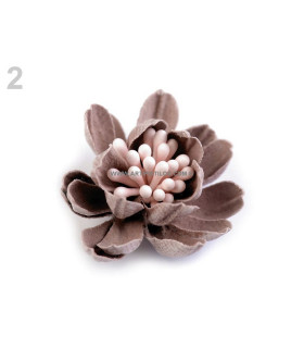 Fabric flower with staments