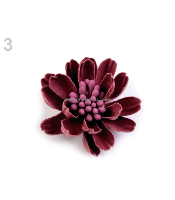 FLOR DE TELA CON PISTILOS