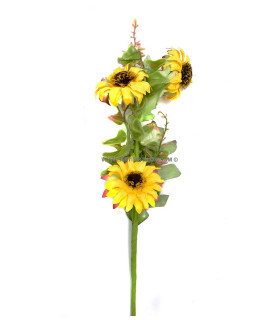 Mini Ramo De Girasoles 36 Cm Amarillo - tela