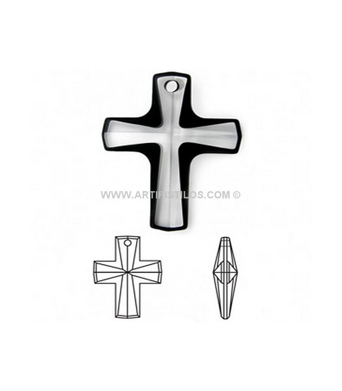 CRUZ DE CRISTAL DE SWAROVSKI TRANSPARENTE 20 X 16 MM.