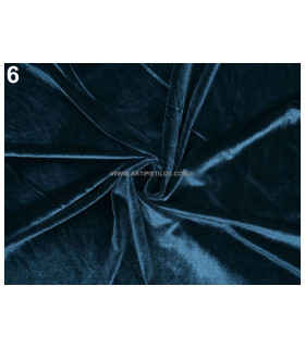 Tela De Terciopelo Elastica Azul Oscuro 1 Mt X 160 Cm - color