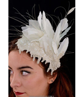 Tocado Para Novia "supernova" S/foto - diadema plumas