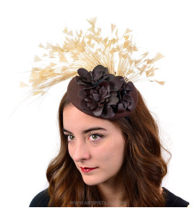 Headpiece Alrisha Brown - beret
