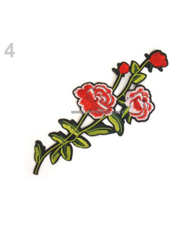 Aplicación Rosa Termoadhesiva Rojo/rosa - tela para ropa