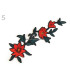 Application rose thermo-adhesive machine embroidered 14.5 x 16 cm