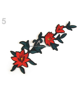Aplicación Rosa Termoadhesiva Rojo - tela para ropa