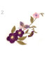 Application rose thermo-adhesive machine embroidered 14.5 x 16 cm