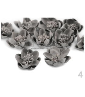 Miniflor Con Pistilos 3 Cm Diámetro Gris - flores de
