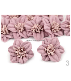 Miniflor Con Pistilos 30 Mm Diámetro Violeta Claro - flores de