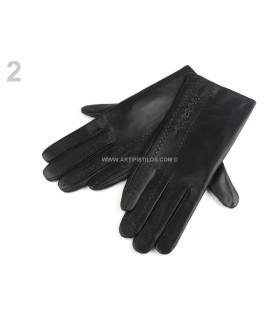 Guantes De Cuero Para Mujer Tallas M,l Negro Talla L - poliéster