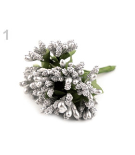 Artificial pistils with metallic finish