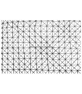 Sinamay "window" 95 X 65 Cm Negro - tocados para