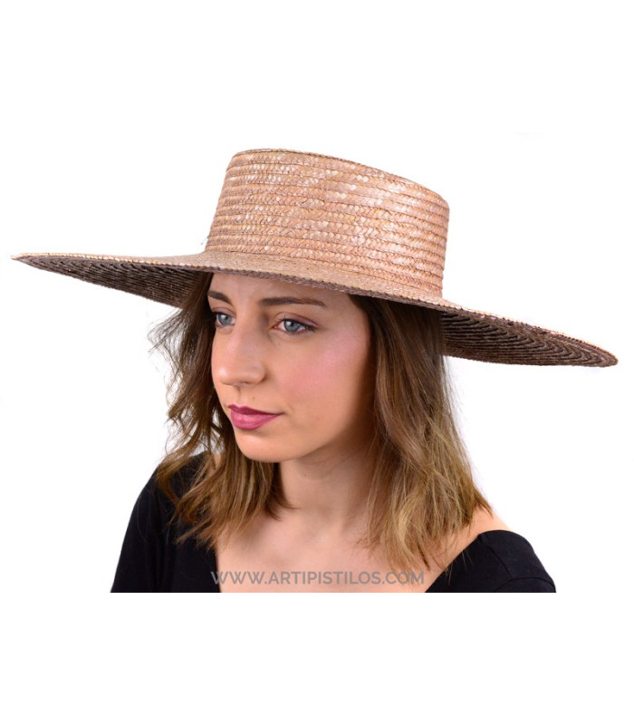 Natural straw braided hat "KHATARINA"