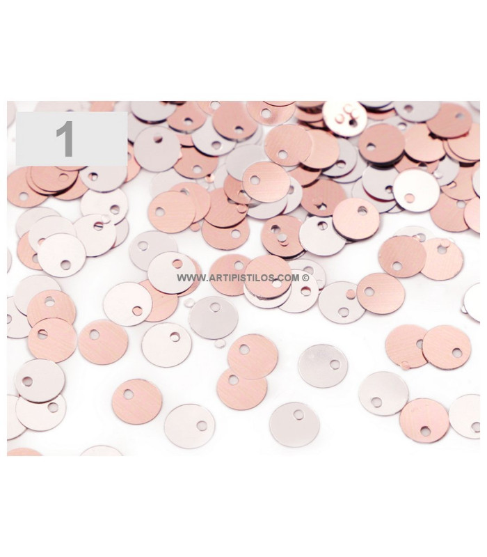 Reversible and shiny sequins 6 mm