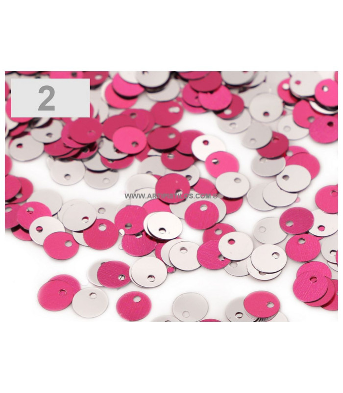 Reversible and shiny sequins 6 mm