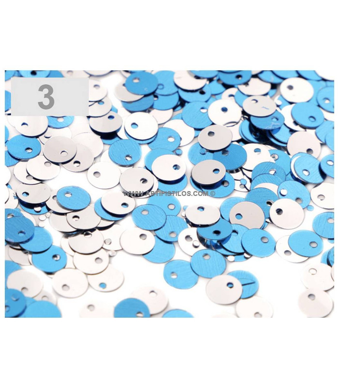 Reversible and shiny sequins 6 mm